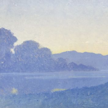 Alphonse OSBERT (1857-1939) "Le soir" Oil on canvas