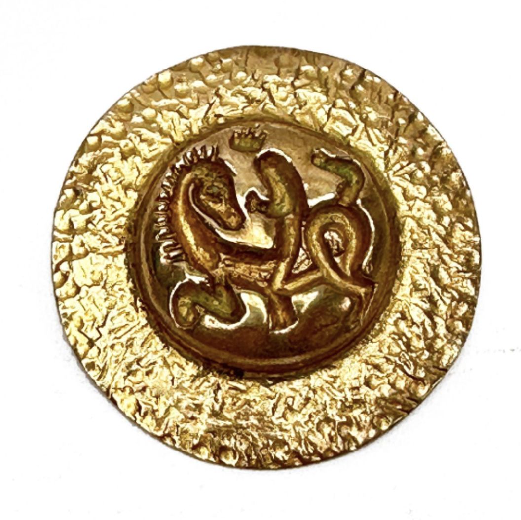 Line Vautrin, gilded bronze brooch