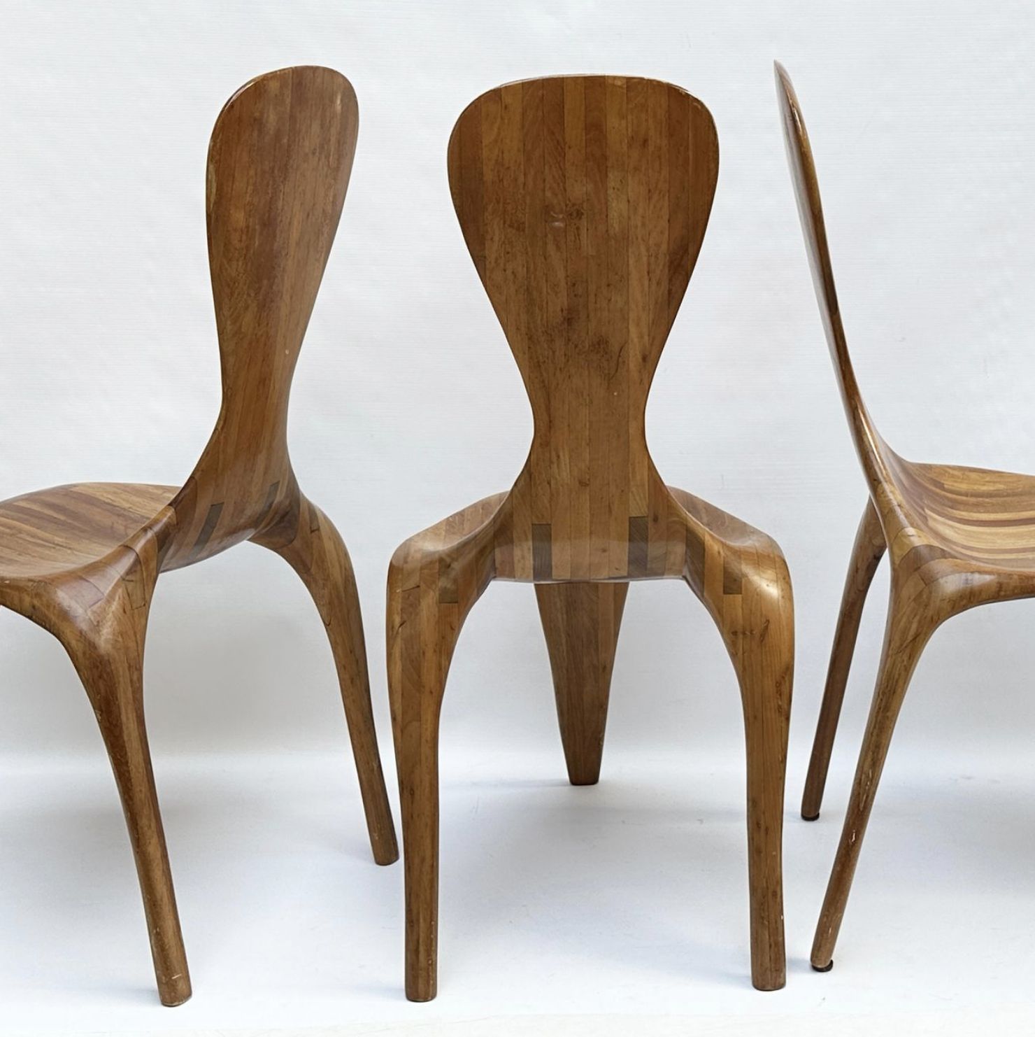 Lucien Burquier, wooden chairs