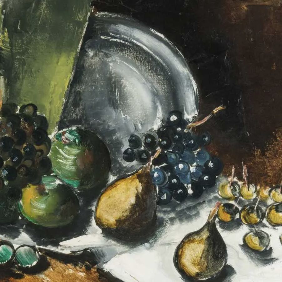 Vlaminck, still life with grapes and pears