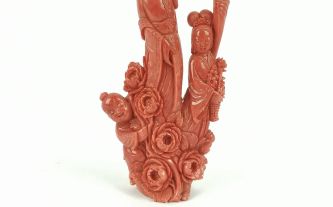 China, coral statue