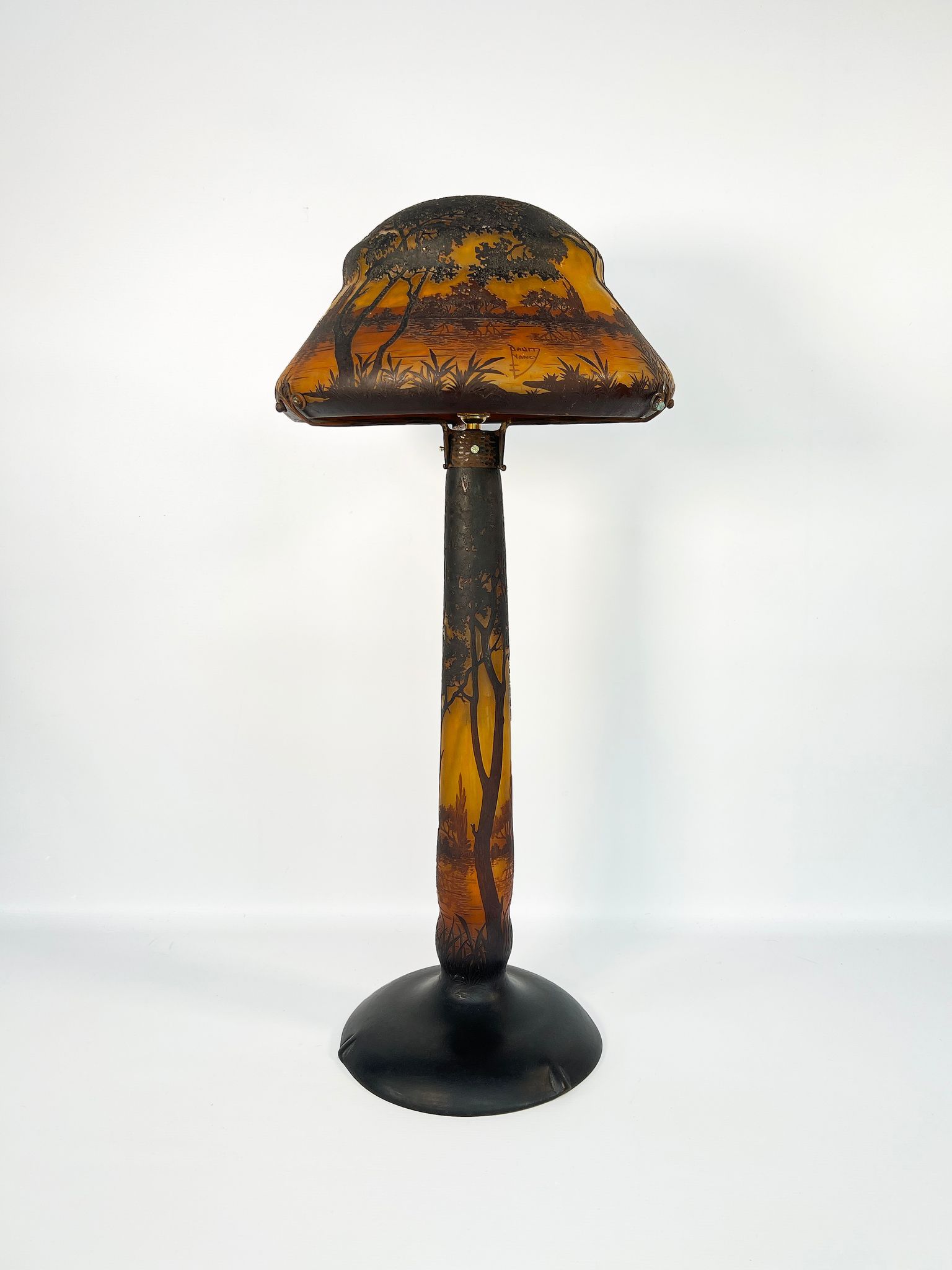 Daume, acid-decorated glass lamp