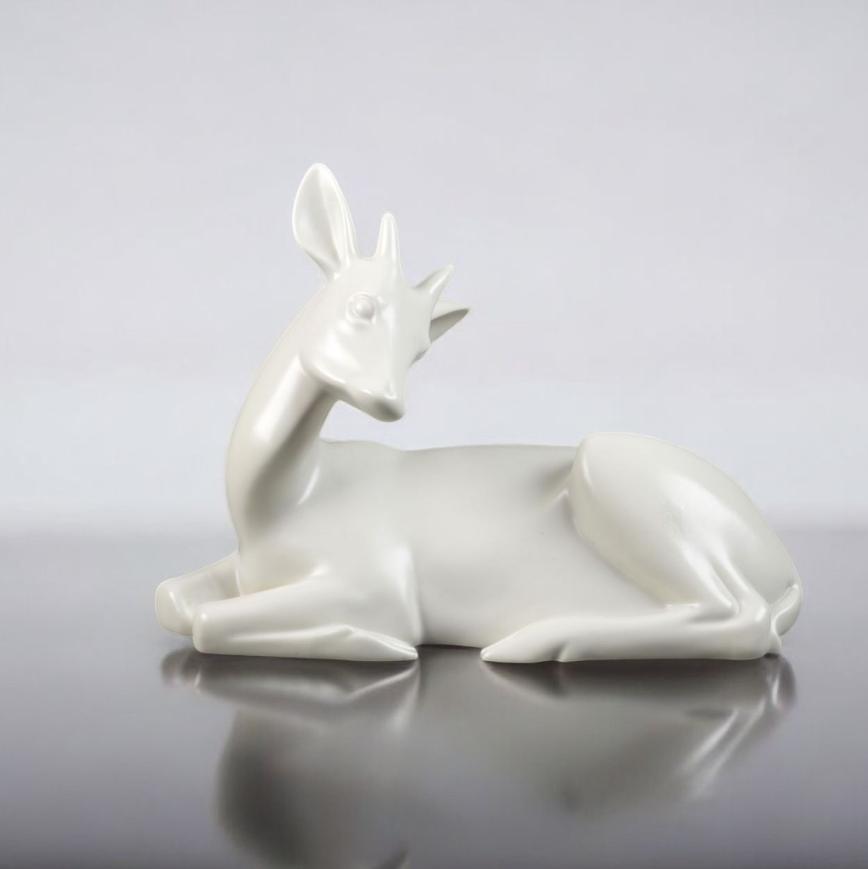 Armand Petersen, glazed ceramic deer