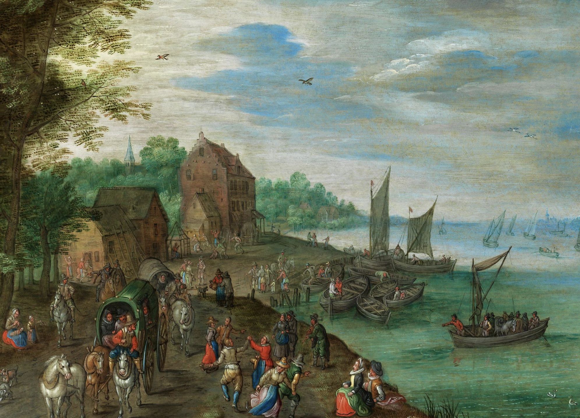 Alexander van Bredael, huile sur panneau