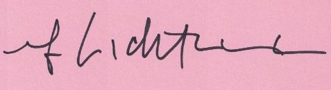 Roy Lichtenstein's signature