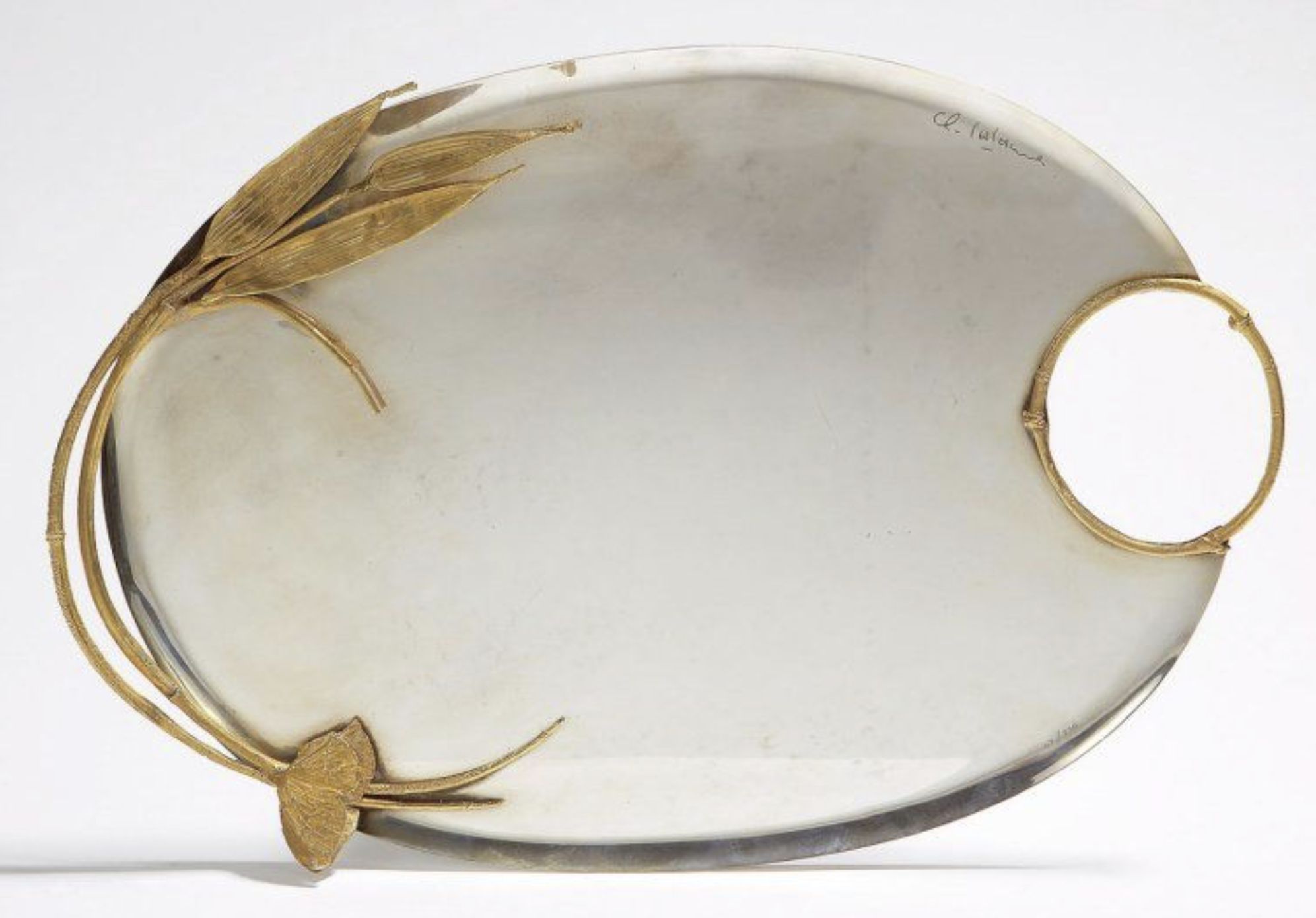 Claude Lalanne, ceramic and gilded bronze dish