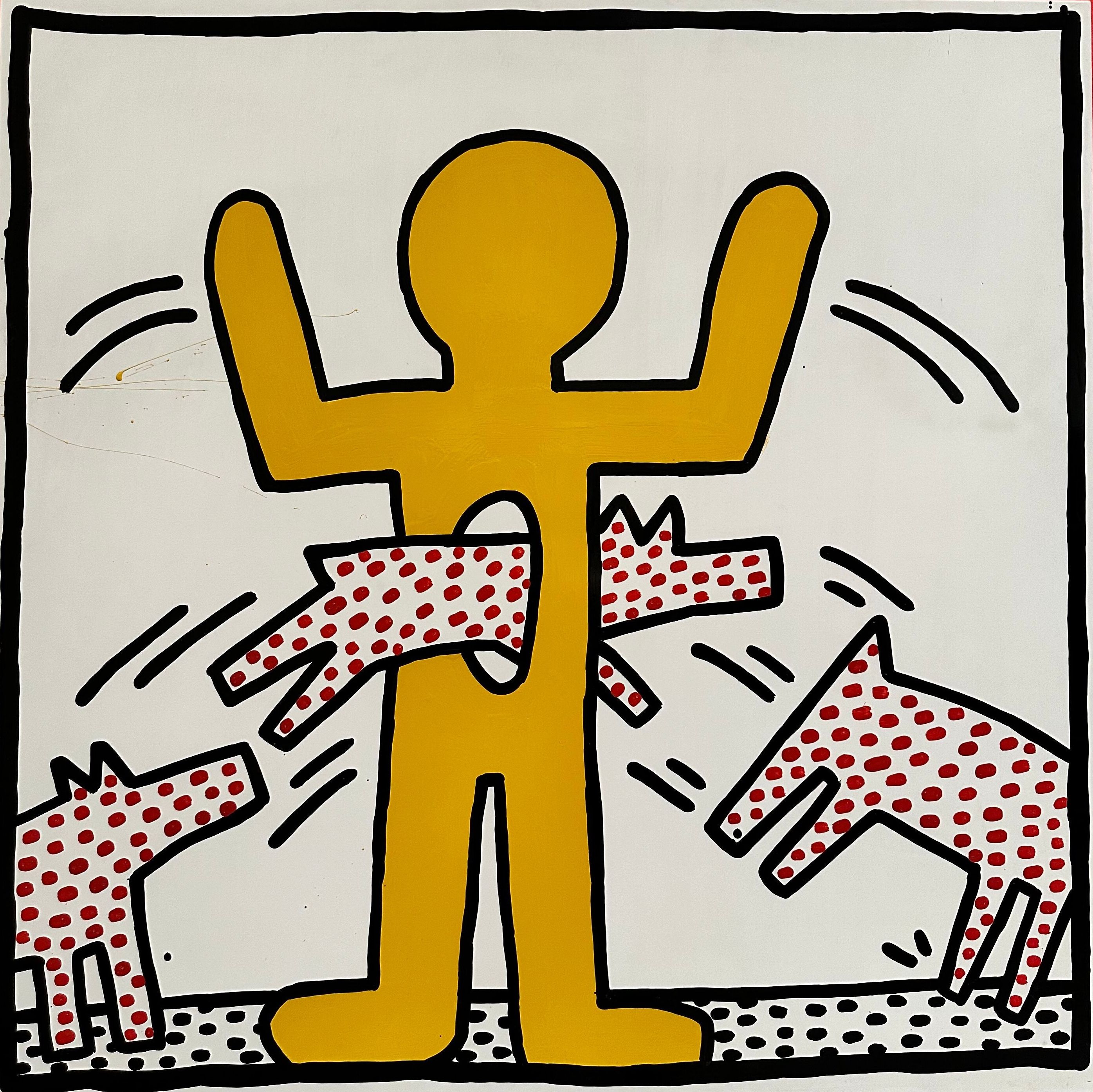 Keith Haring, oil on canvas