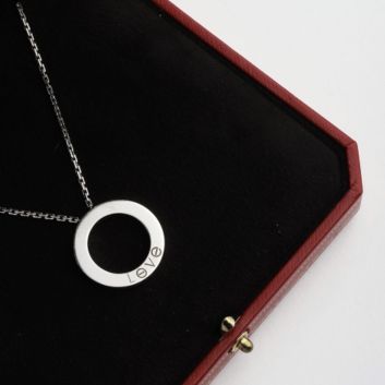 CARTIER, Love model, 18K (750e) white gold pendant necklace