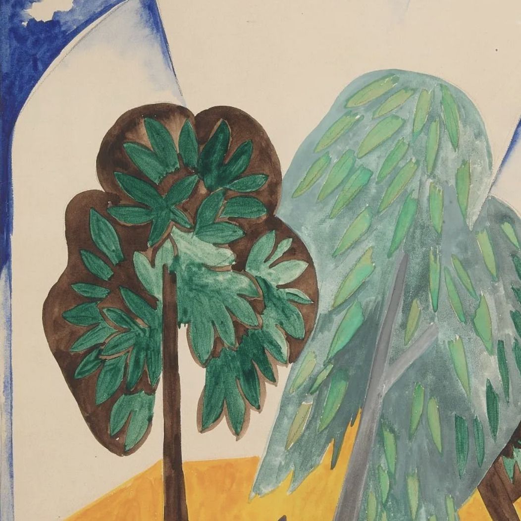 Natalia Gontcharova, techniques mixtes sur papier