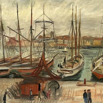 Charles CAMOIN (1879-1965) "Le Port de Marseille, 1928" Oil on canvas.