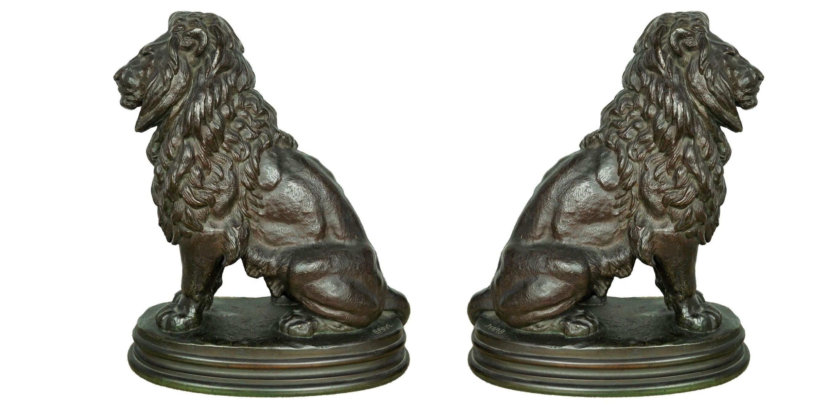 Barye, bronze lion