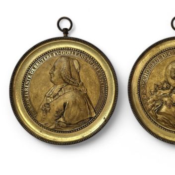 Jean FONTAINE (XVIIIe siècle) Portrait en buste, de profil, de Louis-Sextius De Jarente de La Bruyère, évèque d'Orléans
