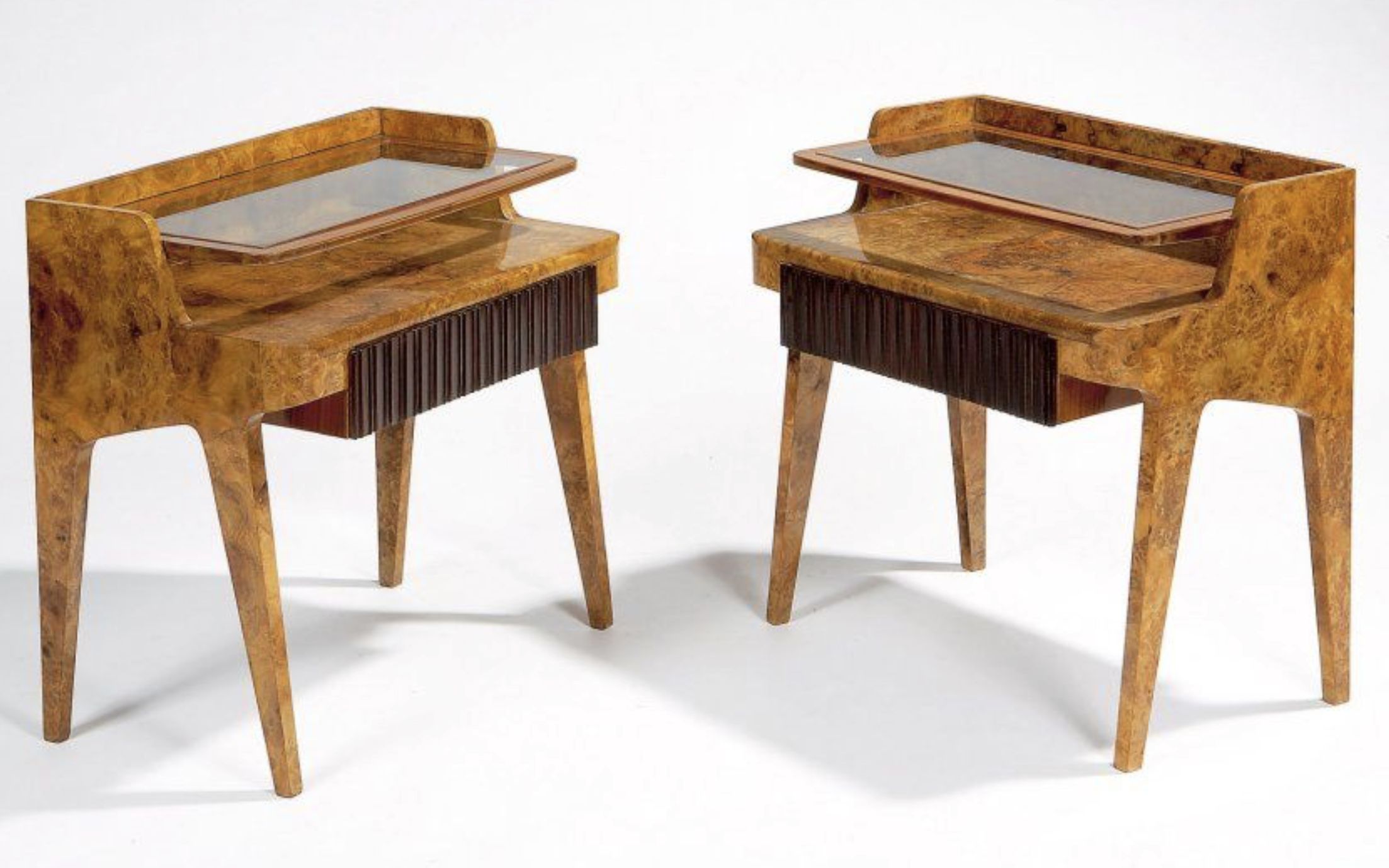 Gio Ponti, two pieces of wooden furniture