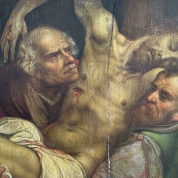 Late 16th century Venetian school, entourage of Jacobo Bassano, The Deposition from the Cross, oil on panel