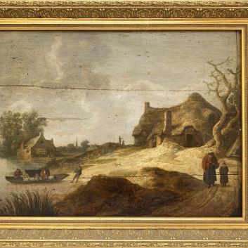 Entourage by JJ. VAN GOYEN (1596-1656), oil on panel