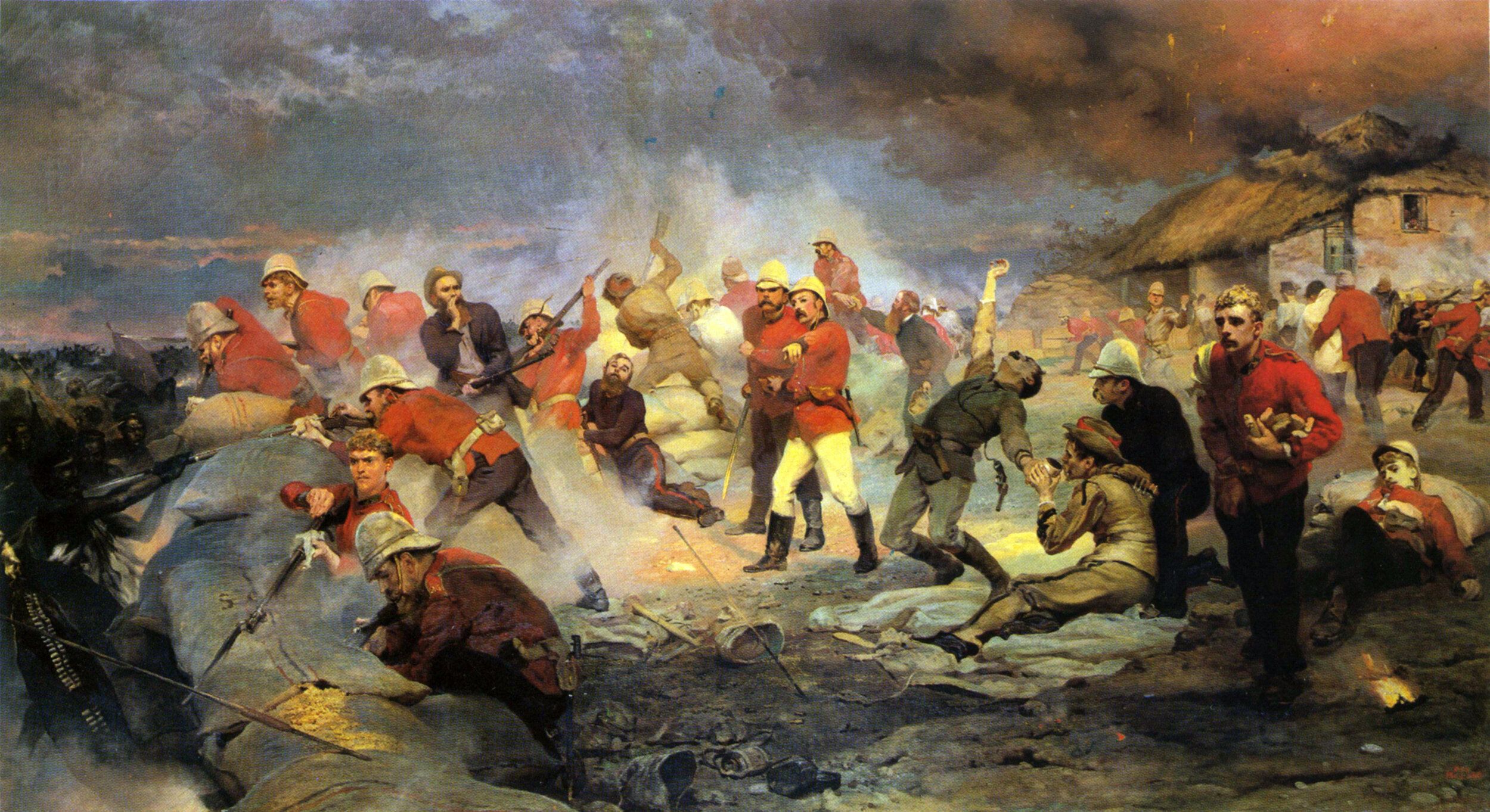 D'après Elizabeth Thompson, huile sur toile