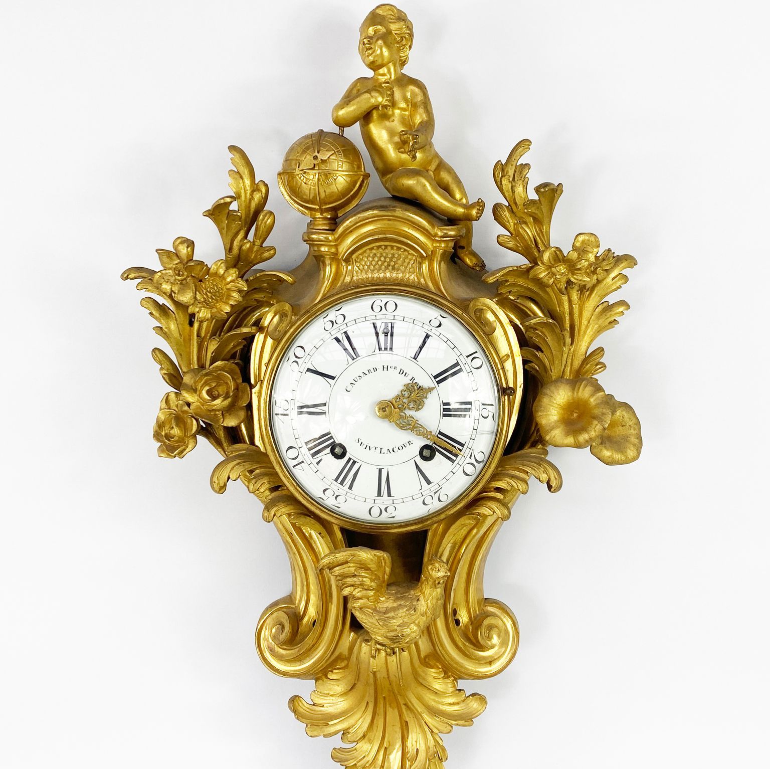 Gilt bronze clock, Louis XV period