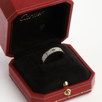 CARTIER, Love, Wedding band in 18k white gold (750e)