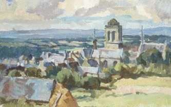 Sydney Thompson, gouache on paper