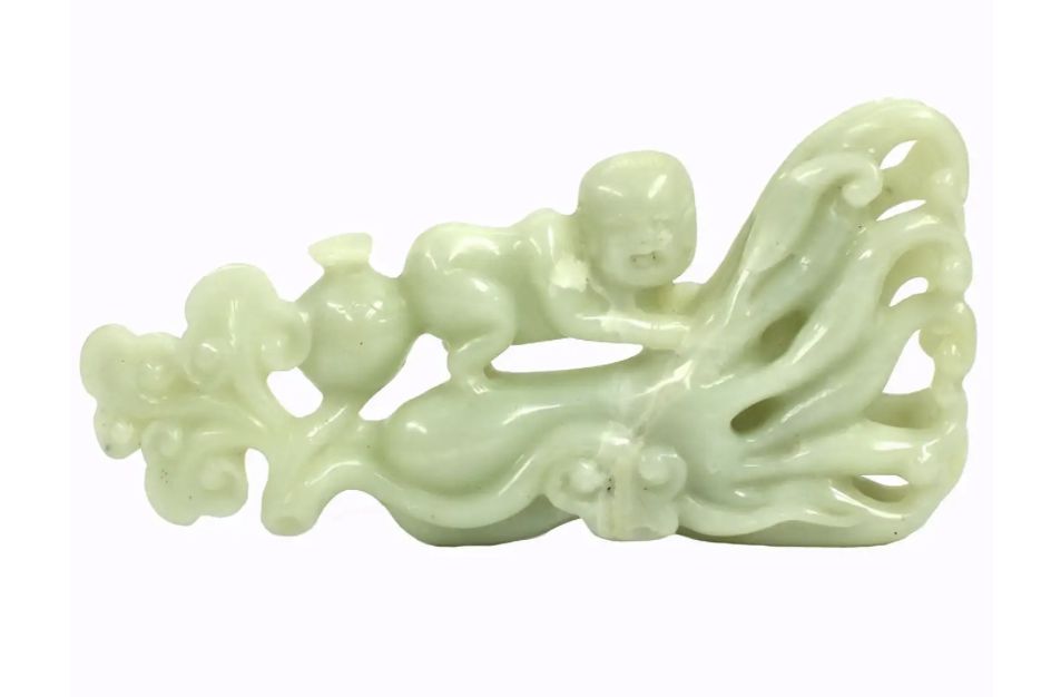 Chinese celadon jade, sculpture