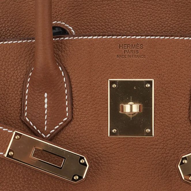 Birkin 30 Barenia, jeweler's details