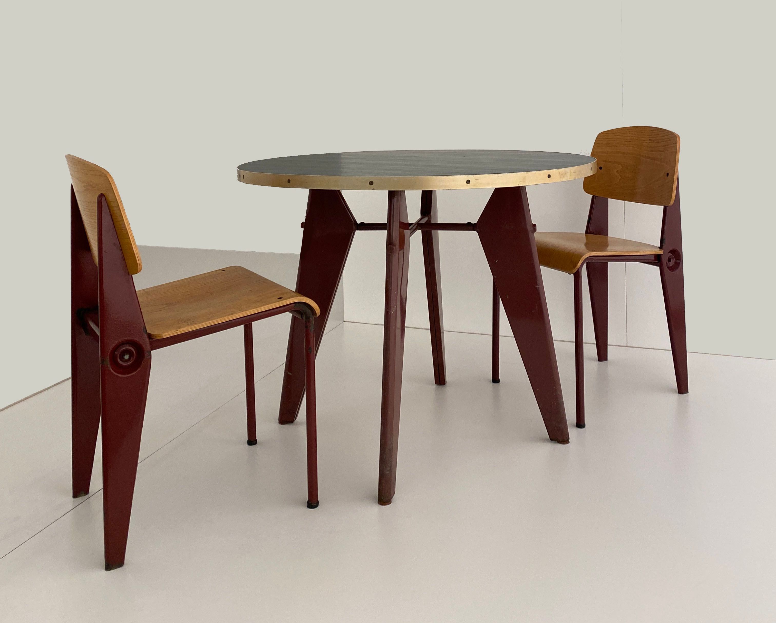 Jean Prouvé, chairs and table